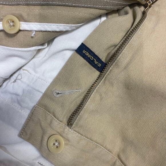 y2k grunge streetwear loose fit Nautica Explorer cargo pants mens 34 khaki - Picture 11 of 12